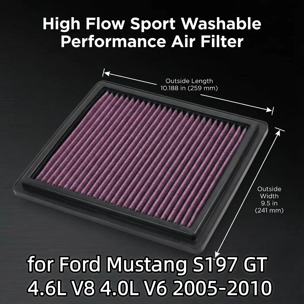 Для Ford Mustang S197 GT 4.6L V8 4.0L V6 2005-2010 моющийся конусный воздушный фильтр с высоким расходом, усиления мощности 33-2298
Для Ford Mustang S197 GT 4.6L V8 4.0L V6 2005-2010 моющийся конусный воздушный фильтр с высоким расходом, усиления мощности 33-2298