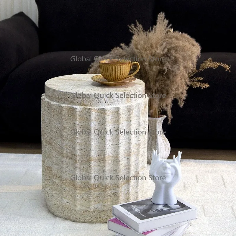 Modern imitation travertine Roman column edge several B & B hotel wholesale coffee table round coffee table bedroom bedside
Modern imitation travertine Roman column edge several B & B hotel wholesale coffee table round coffee table bedroom bedside