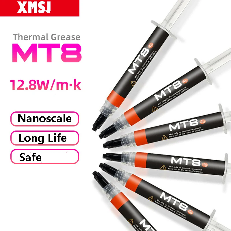 MT8 12.8W/mk Nano Thermal Paste Heat Conducting Thermal Silicone Plaster Heat Sink for CPU GPU Chipset Notebook Cooling Coolers
MT8 12.8W/mk Nano Thermal Paste Heat Conducting Thermal Silicone Plaster Heat Sink for CPU GPU Chipset Notebook Cooling Coolers