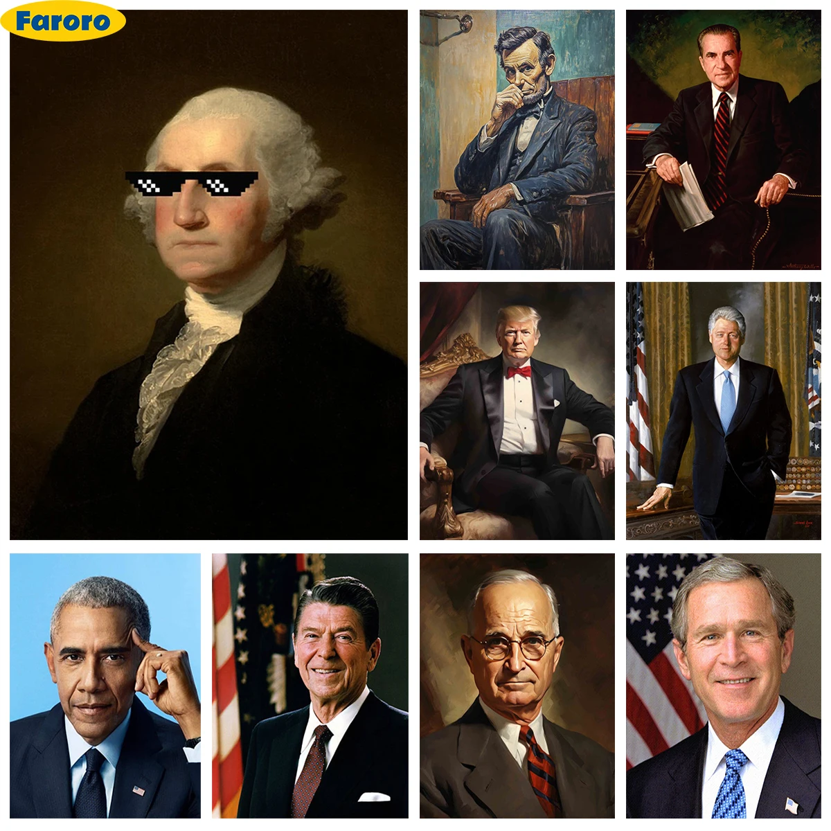 Presidents of the United States DIY Diamond Paintings Washington Lincoln Truman Obama Mural 5D Diamond Embroidery Home Decor
Presidents of the United States DIY Diamond Paintings Washington Lincoln Truman Obama Mural 5D Diamond Embroidery Home Decor