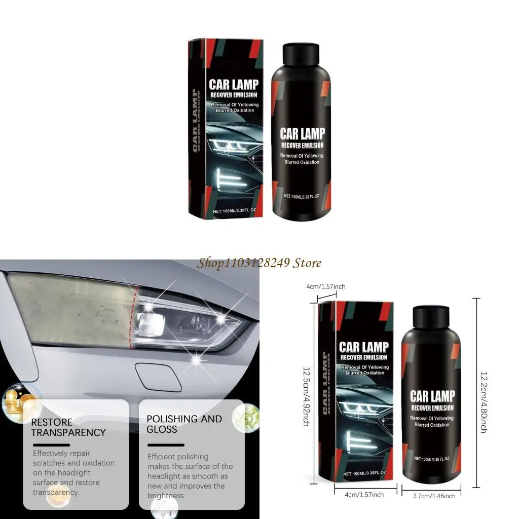 N5KD Car Headlight Polishing Agent Scratch Remover Repair Headlight Renewal Liquid Headlight Restoration Car Detailing
N5KD Car Headlight Polishing Agent Scratch Remover Repair Headlight Renewal Liquid Headlight Restoration Car Detailing