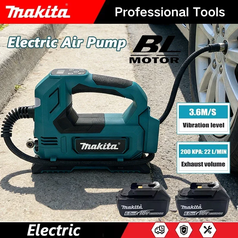 Автоматический беспроводной электрический насос Makita для накачивания шин, портативный воздушный компрессор для автомобиля и мотоцикла
Автоматический беспроводной электрический насос Makita для накачивания шин, портативный воздушный компрессор для автомобиля и мотоцикла