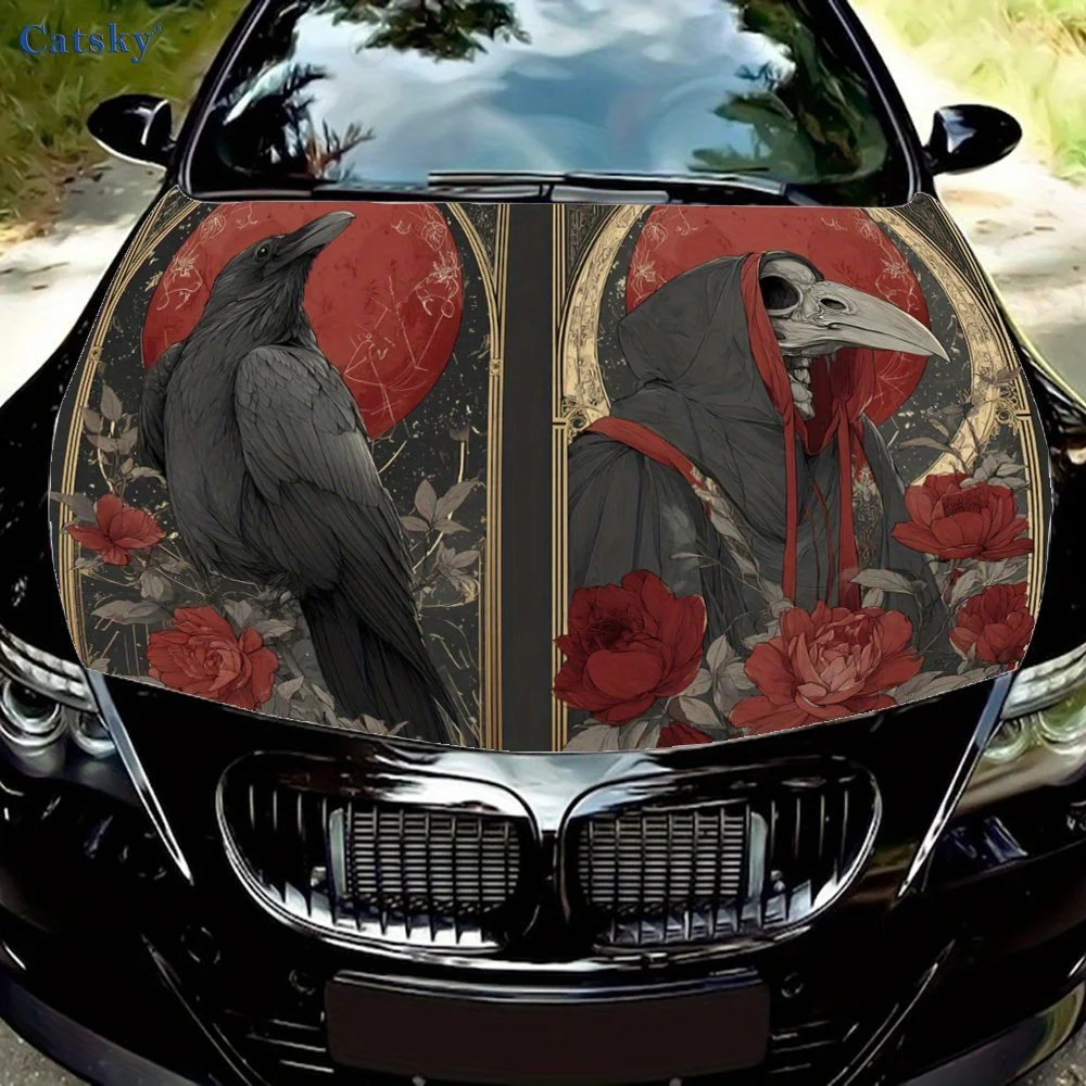 Dark Art Raven and Reaper Car Vinyl Wrap, PVC Waterproof Car Hood Sticker, Self-Adhesive Scratch-Resistant Stickers for Engine C
Dark Art Raven and Reaper Car Vinyl Wrap, PVC Waterproof Car Hood Sticker, Self-Adhesive Scratch-Resistant Stickers for Engine C