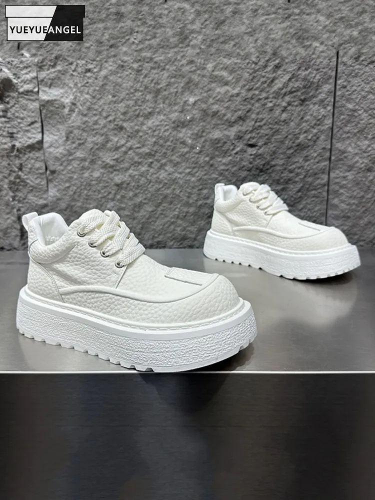Winter Fashion Mens PVC Round Toe Comfortable Height Increase Casual Shoes Hard Wearing Thick Platform Male Lace-Up Skateboard
Winter Fashion Mens PVC Round Toe Comfortable Height Increase Casual Shoes Hard Wearing Thick Platform Male Lace-Up Skateboard
