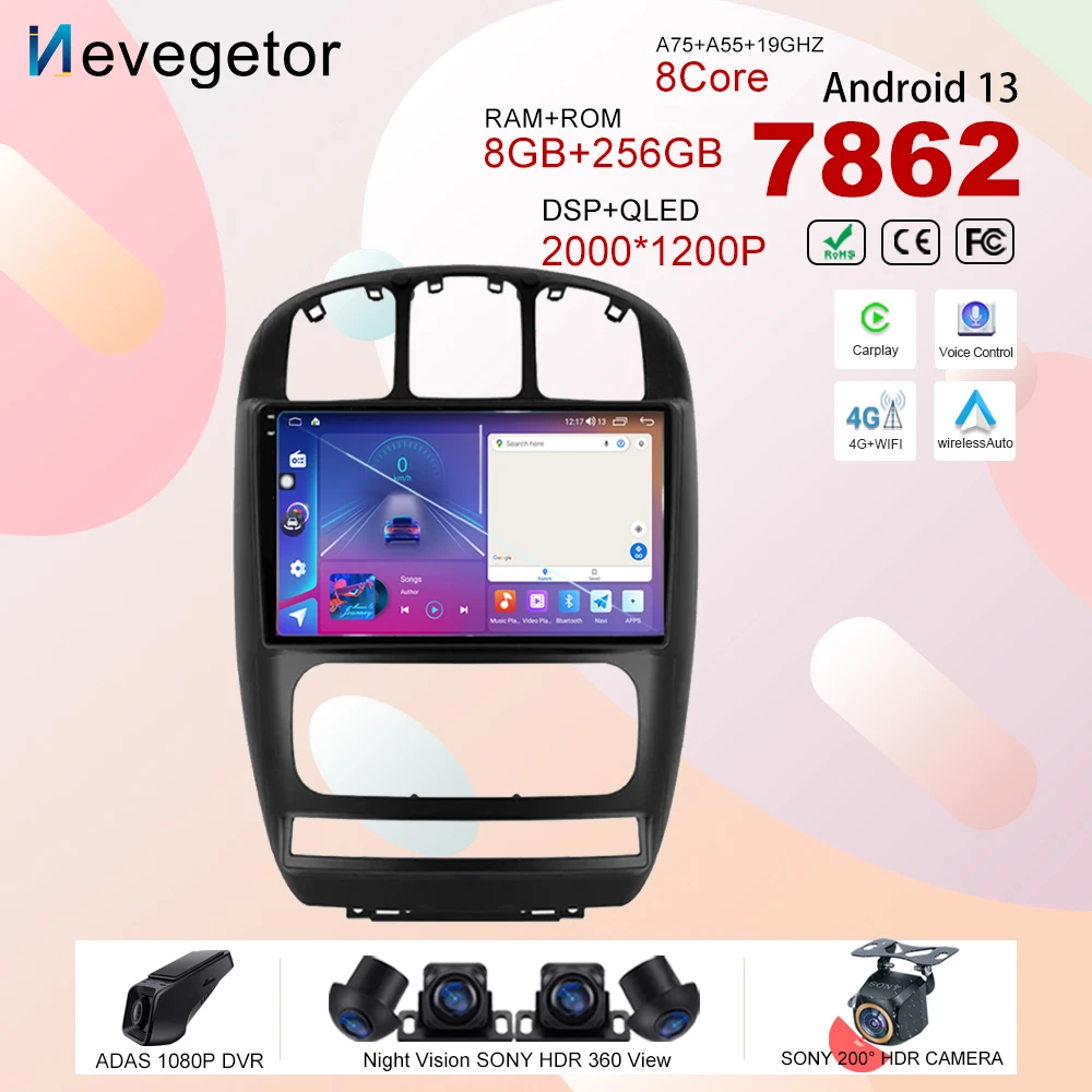 7862 Car Dvd For Dodge Caravan 4 For Chrysler Grand Voyager RS 2000 - 2012 Android 13 Auto Multimedia Player Navigation Carplay
7862 Car Dvd For Dodge Caravan 4 For Chrysler Grand Voyager RS 2000 - 2012 Android 13 Auto Multimedia Player Navigation Carplay