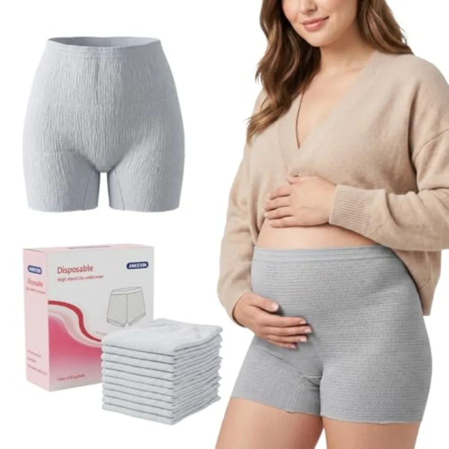 0 Pack Postpartum Underwear for Women, Disposable High Waisted Stretch Boyshort Panties, C-Section Recovery Essentials, Soft Br
0 Pack Postpartum Underwear for Women, Disposable High Waisted Stretch Boyshort Panties, C-Section Recovery Essentials, Soft Br
