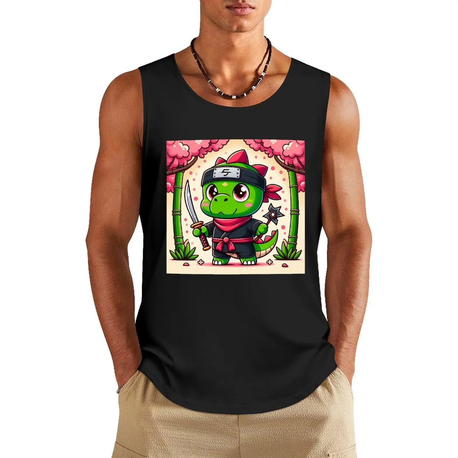 Cute Ninja Dinosaur Tank Top Fitness men clothing Bodybuilding clothing man gym clothing
Cute Ninja Dinosaur Tank Top Fitness men clothing Bodybuilding clothing man gym clothing
