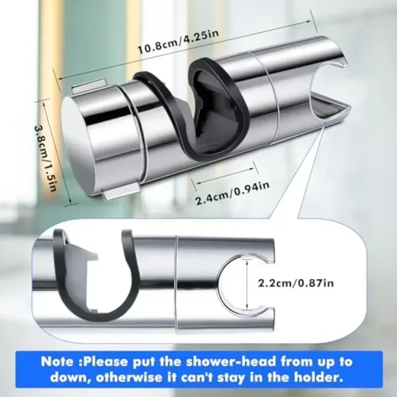 1pc Universal Shower Head Holder Adjustable 18~25mm ABS Chrome Shower Rail Holder Bathroom Accessories Shower Mounting Brackets
1pc Universal Shower Head Holder Adjustable 18~25mm ABS Chrome Shower Rail Holder Bathroom Accessories Shower Mounting Brackets