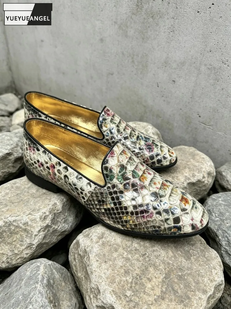 New Men Spring Summer Casual Walking Comfortable Shoes Snakeskin Genuine Leather Loafers Round Toe Breathable Slip-On Flat Shoes
New Men Spring Summer Casual Walking Comfortable Shoes Snakeskin Genuine Leather Loafers Round Toe Breathable Slip-On Flat Shoes