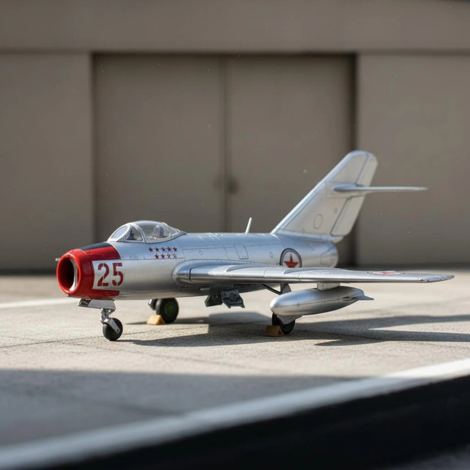 MiG-15 Model Red Nose Jet Fighter Model Fighter Jet Kit Silver Finish Clear Canopy
MiG-15 Model Red Nose Jet Fighter Model Fighter Jet Kit Silver Finish Clear Canopy