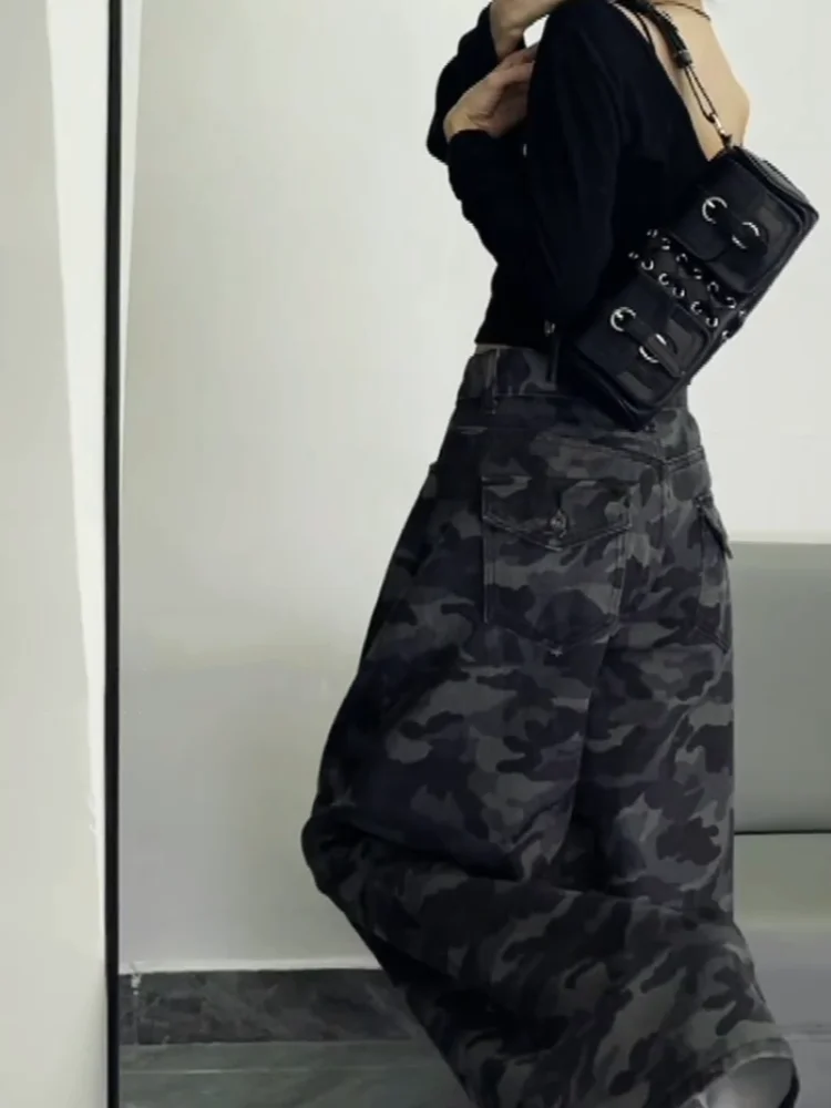 American High Street Spicy Girl Camouflage High Waist Wide Leg Jeans Women's Spring Vintage Loose Slim Straight Floor-Length ...
American High Street Spicy Girl Camouflage High Waist Wide Leg Jeans Women's Spring Vintage Loose Slim Straight Floor-Length ...