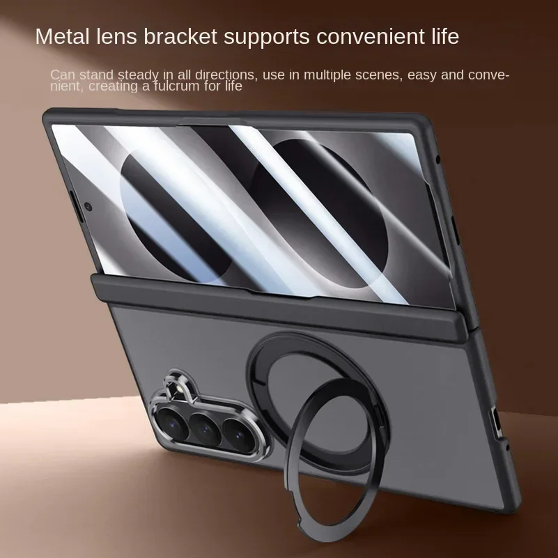 Matte Frosted Metal Magnetic Ring Kickstand Case for Samsung Z Fold 8 Ultra Z Fold 7 Tempered Glass Screen Hinge Protect Cover
Matte Frosted Metal Magnetic Ring Kickstand Case for Samsung Z Fold 8 Ultra Z Fold 7 Tempered Glass Screen Hinge Protect Cover