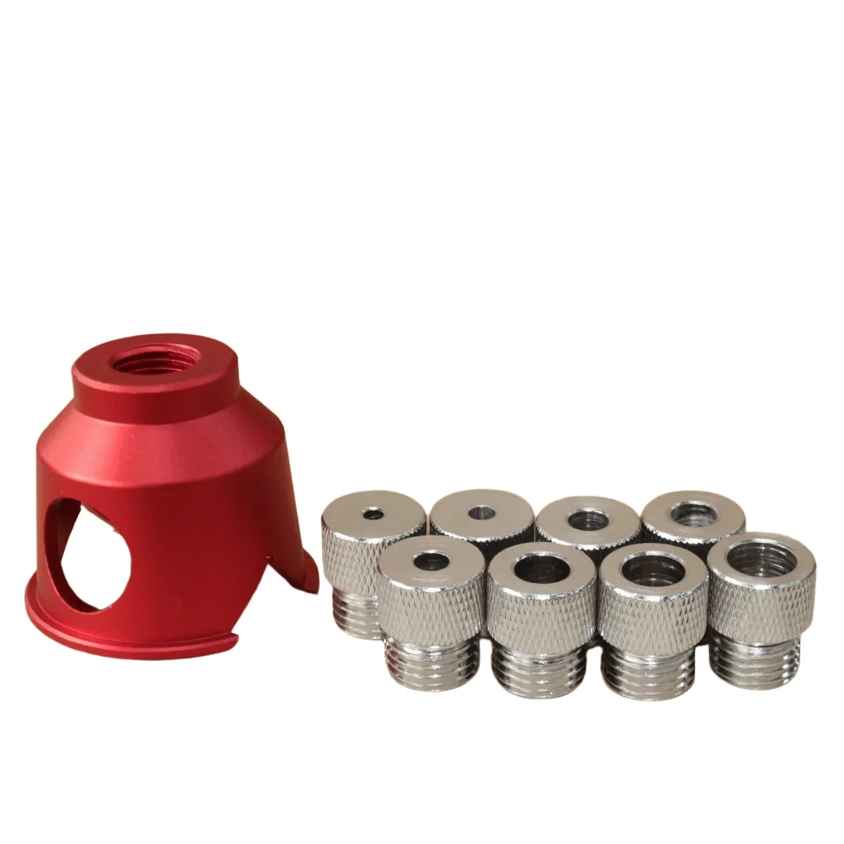 3-10mm Doweling Jig Drill Guide 90 Degree Straight Hole Positioner with 8 Steel Bushings Accurate Woodworking Tool
3-10mm Doweling Jig Drill Guide 90 Degree Straight Hole Positioner with 8 Steel Bushings Accurate Woodworking Tool