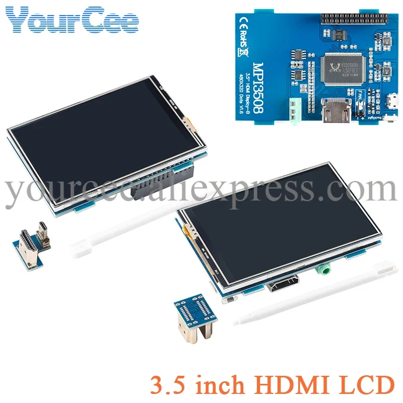 3.5" HD LCD Touch Screen Display Module 3.5 inch HDMI-compatible 480×320 1920x1080 Support Systems for Raspberry Pi
3.5" HD LCD Touch Screen Display Module 3.5 inch HDMI-compatible 480×320 1920x1080 Support Systems for Raspberry Pi