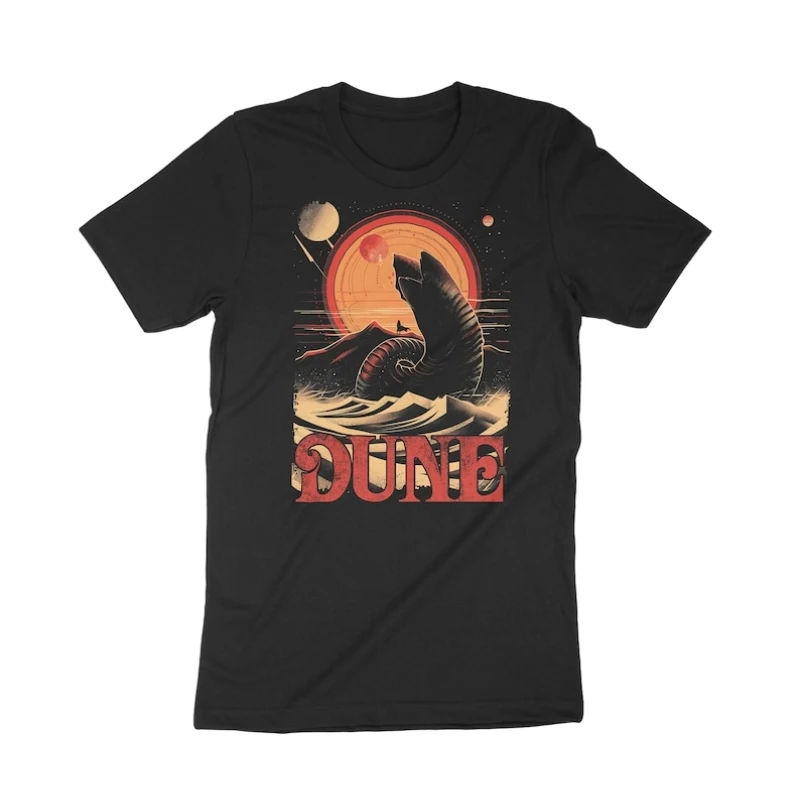 Retro Sandworm and Muad'dib Shirt Casual Round Neck Short Sleeve Men's T-Shirt Regular Fit Tops
Retro Sandworm and Muad'dib Shirt Casual Round Neck Short Sleeve Men's T-Shirt Regular Fit Tops