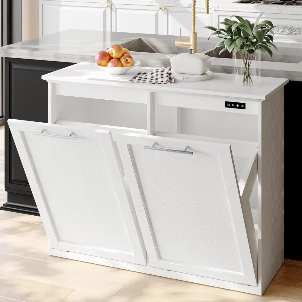 Tilt Out Trash Cabinet with Quick Installation and Deodorising Function, Wooden Freestanding Trash Can Cabinet Holds Up to 2x13
Tilt Out Trash Cabinet with Quick Installation and Deodorising Function, Wooden Freestanding Trash Can Cabinet Holds Up to 2x13