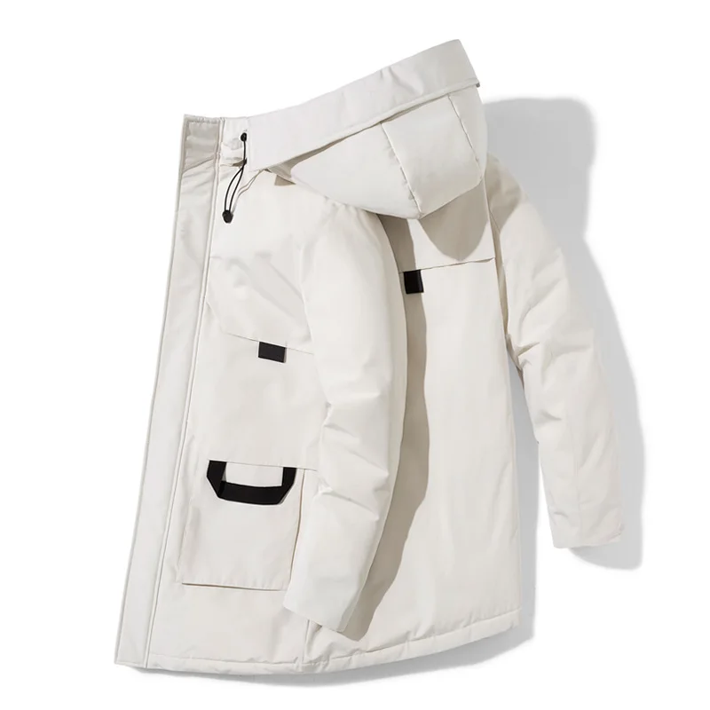 Мужская зимняя куртка-пуховик из белого пуха, утепленная, свободного кроя, средней длины, для повседневной носки
Мужская зимняя куртка-пуховик из белого пуха, утепленная, свободного кроя, средней длины, для повседневной носки