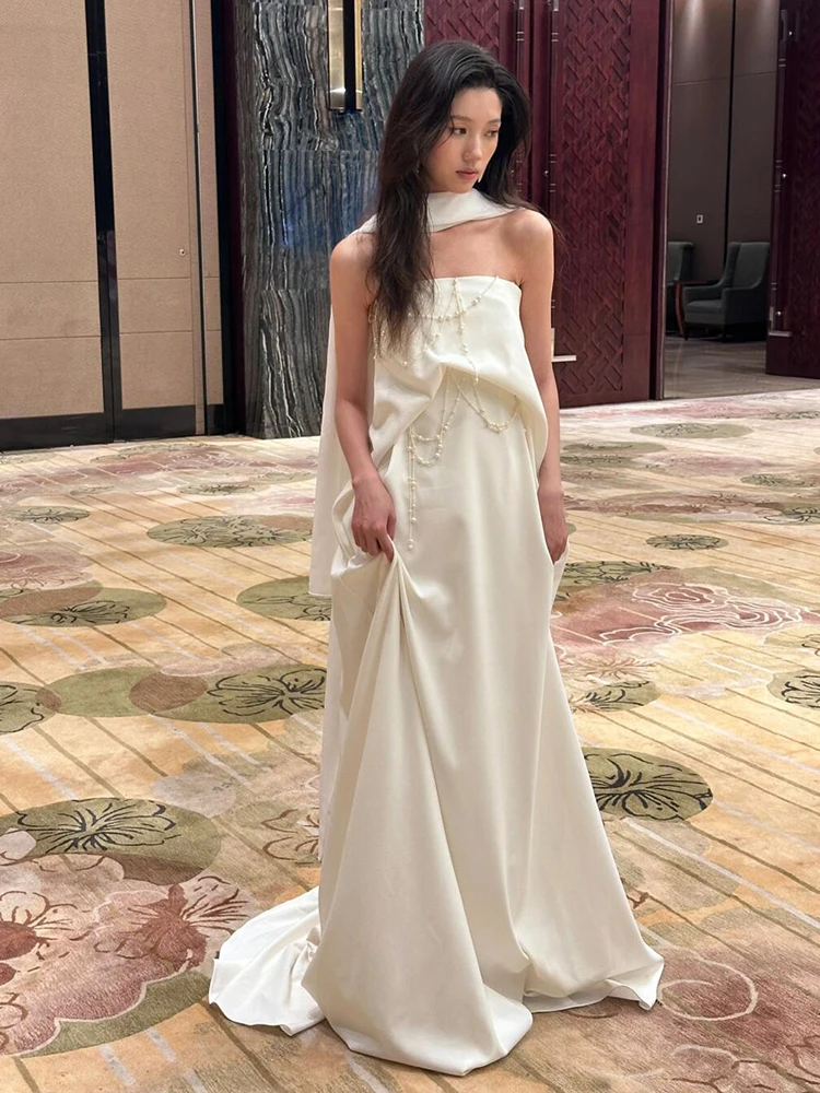 Элегантный атласный халат для женщин, белый, класса люкс, для невесты, для помолвки, ужина, свадебного торжества
Элегантный атласный халат для женщин, белый, класса люкс, для невесты, для помолвки, ужина, свадебного торжества