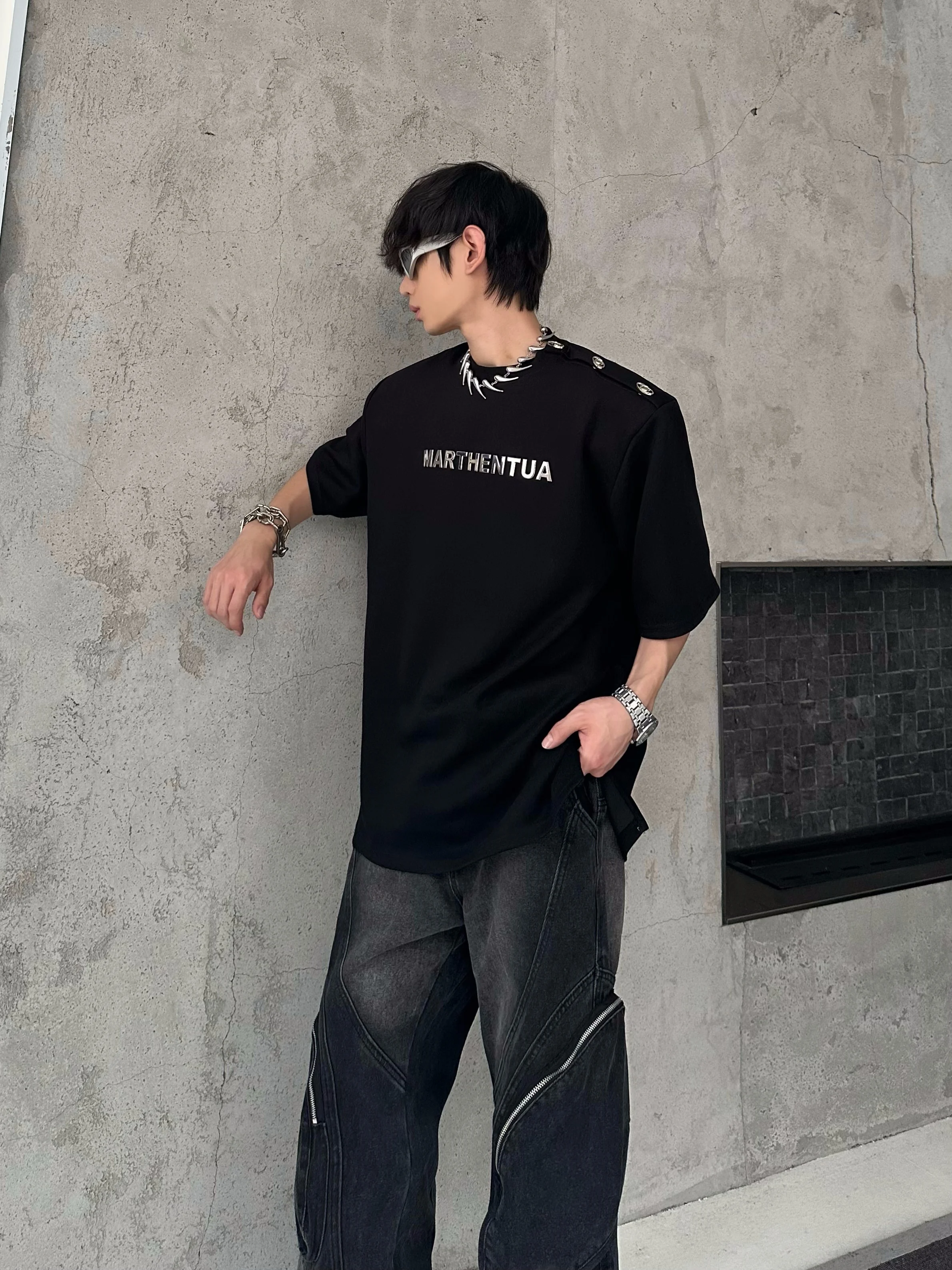 MARTHENAUT Original Design 3D Print Shoulder Pad Silhouette Short Sleeve T-Shirt Summer Top for Teenagers Cotton round ...
MARTHENAUT Original Design 3D Print Shoulder Pad Silhouette Short Sleeve T-Shirt Summer Top for Teenagers Cotton round ...