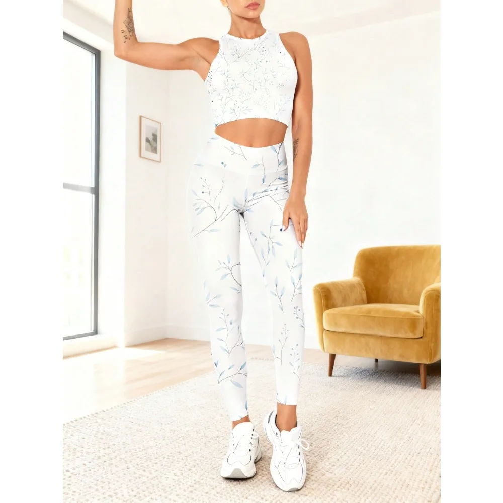 2026 Summer New Style Fashionable Sporty Look 3D Printing Women's Tank Top And Yoga Pants Set Floral Pattern Design Perfect For Gym Workouts And Daily Wear Soft Comfortable Fabric
2026 Summer New Style Fashionable Sporty Look 3D Printing Women's Tank Top And Yoga Pants Set Floral Pattern Design Perfect For Gym Workouts And Daily Wear Soft Comfortable Fabric