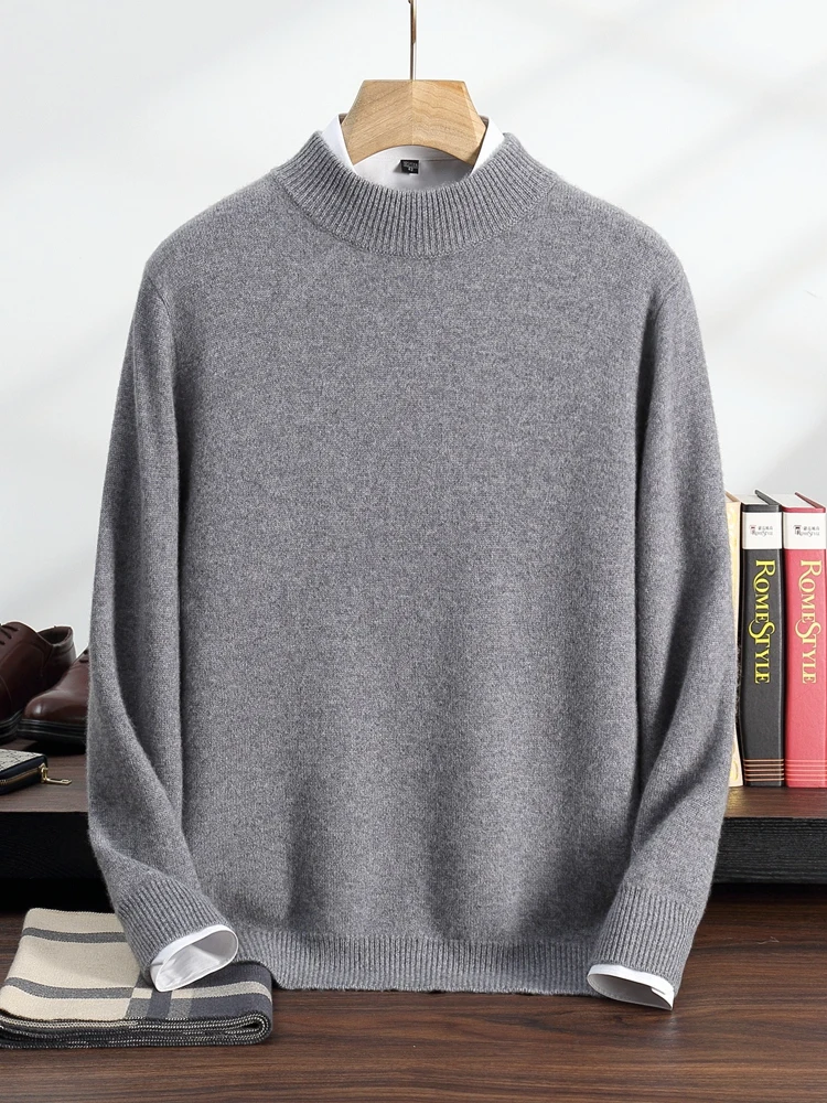 TLOML Men's Thick 100% Cashmere Sweater O-neck Long Sleeve Pullover Autumn Winter Soft Warm Cashmere Knitwear Smart Casual Tops
TLOML Men's Thick 100% Cashmere Sweater O-neck Long Sleeve Pullover Autumn Winter Soft Warm Cashmere Knitwear Smart Casual Tops