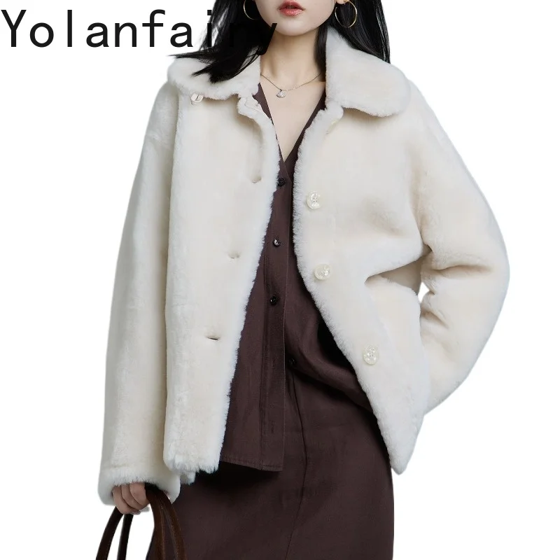 YOLANFAIRY Natural Merino Lamb Shearling Coat Women Square Collar Warm Genuine Leather Real Fur Jacket Winter Elegant Outerwear
YOLANFAIRY Natural Merino Lamb Shearling Coat Women Square Collar Warm Genuine Leather Real Fur Jacket Winter Elegant Outerwear