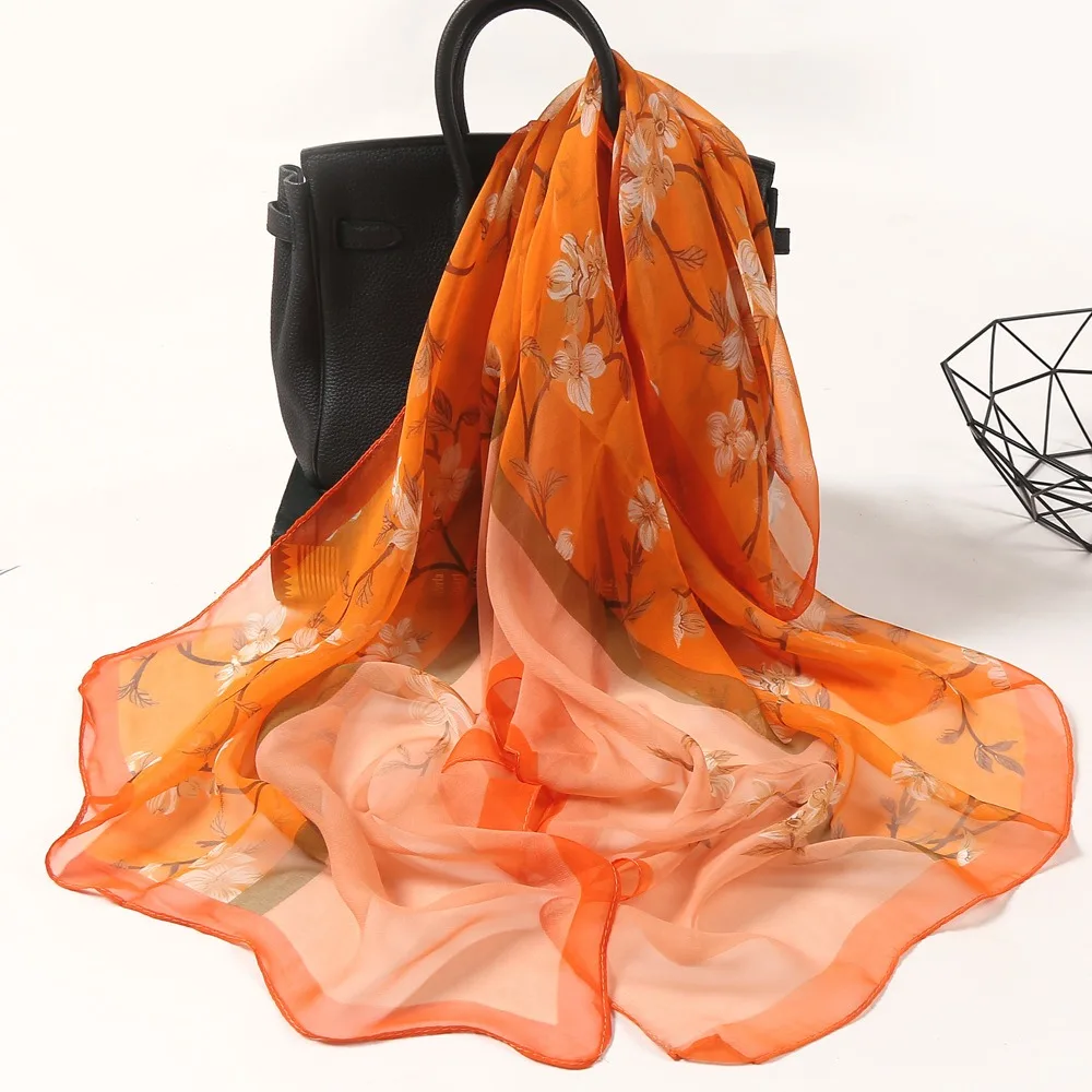 Gradient Color Chiffon Scarf Georgette Lotus leaf Long Shawl Wrap Luxury Brand Designer Bandana Neckerchief
Gradient Color Chiffon Scarf Georgette Lotus leaf Long Shawl Wrap Luxury Brand Designer Bandana Neckerchief
