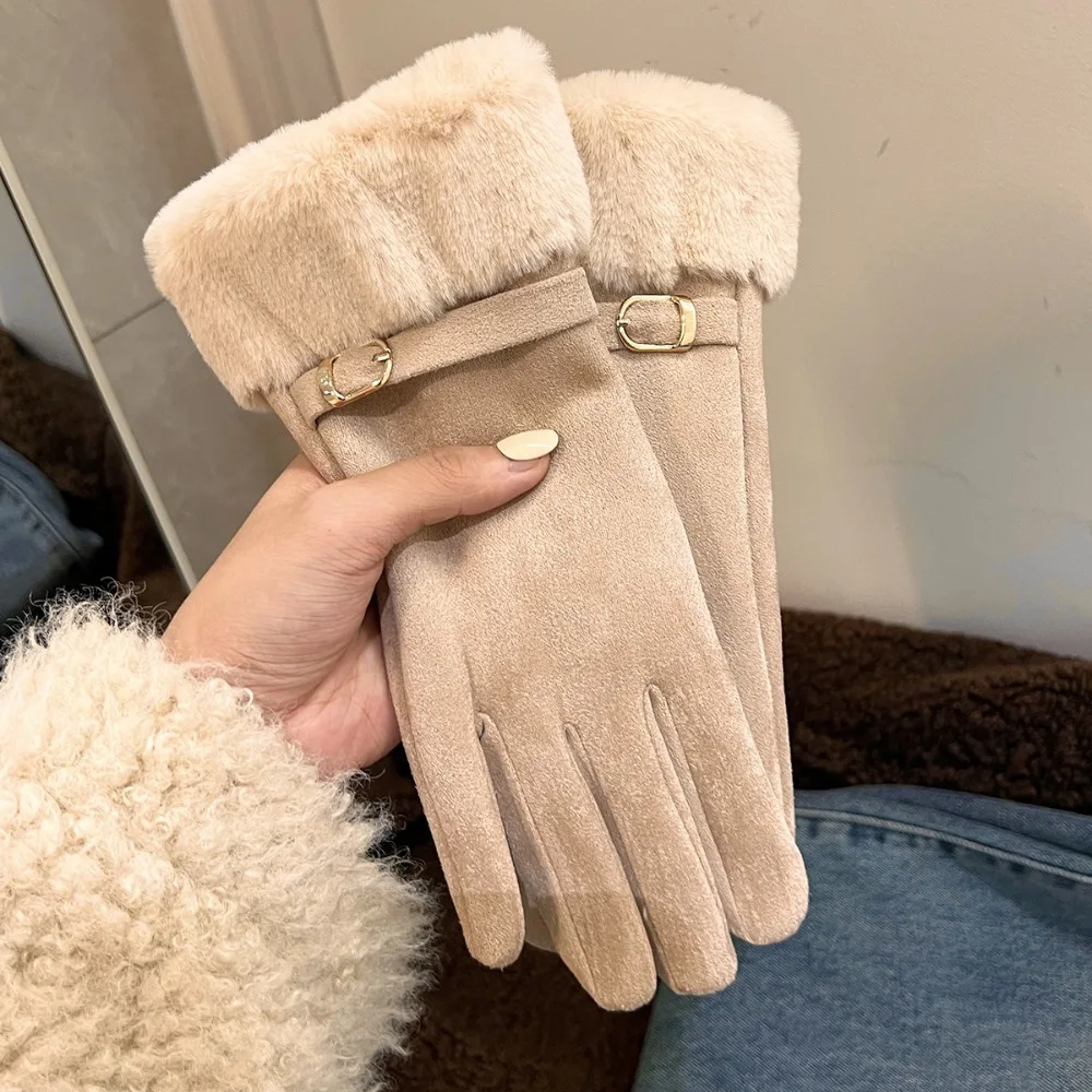 Fashion Windproof Suede Gloves Touch Screen Soft Cycling Mittens Warm Comfortable Women Winter Gloves Skiing
Fashion Windproof Suede Gloves Touch Screen Soft Cycling Mittens Warm Comfortable Women Winter Gloves Skiing