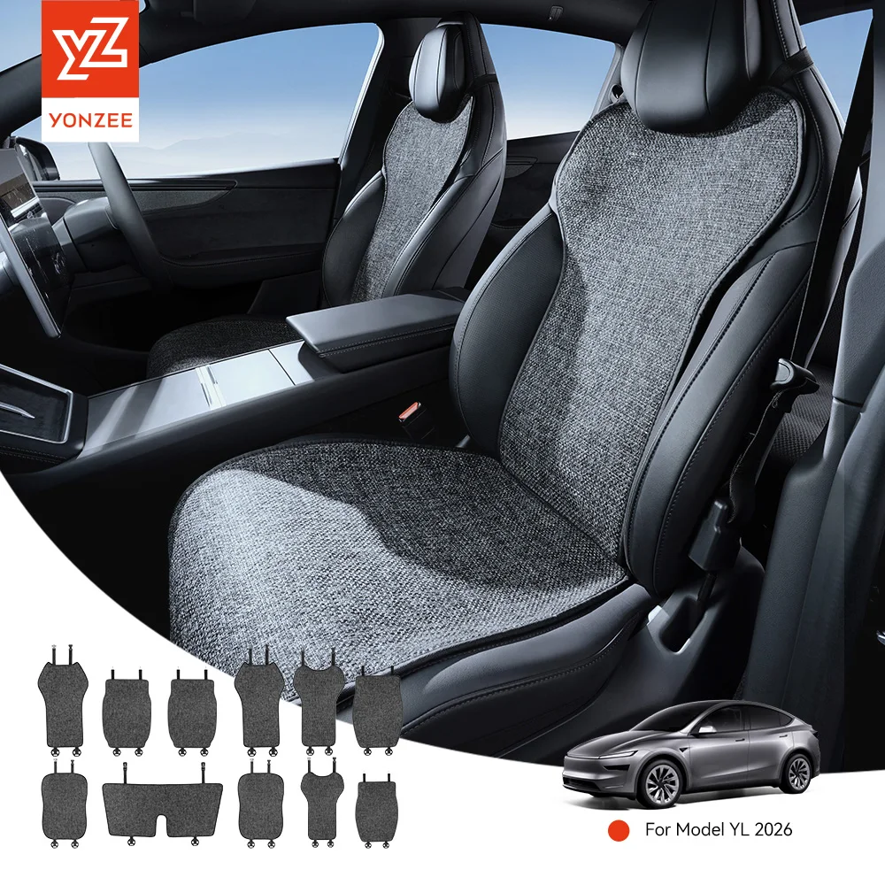 YZ For Tesla Model YL Linen Ice Silk Seat Cushion Backrest Pad Summer Cool Breathable Car Seat Protector Cover 2026 Accessories
YZ For Tesla Model YL Linen Ice Silk Seat Cushion Backrest Pad Summer Cool Breathable Car Seat Protector Cover 2026 Accessories
