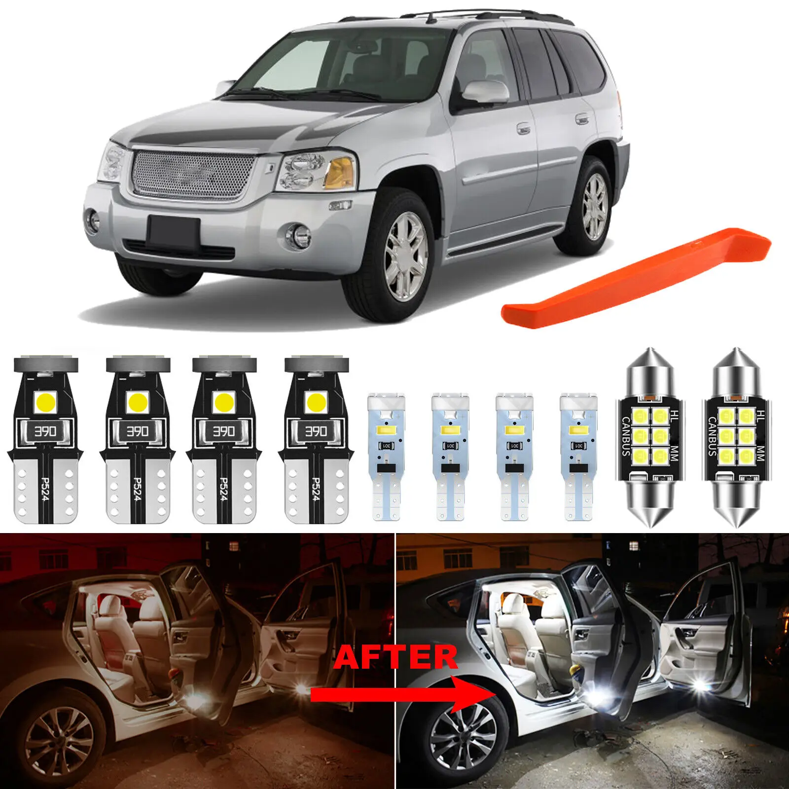 Winetis 16Pcs 6000K White LED Interior Bulb Package License Plate Lights for 2001-2009 GMC Envoy + Free Tool
Winetis 16Pcs 6000K White LED Interior Bulb Package License Plate Lights for 2001-2009 GMC Envoy + Free Tool