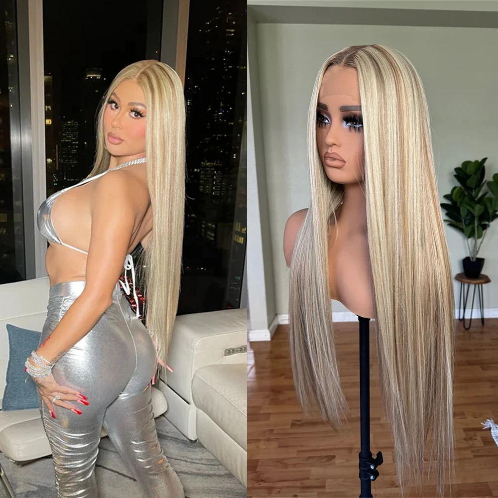 Мягкий длинный прямой синтетический парик с кружевной передней частью 13x4, без клея, с эффектом растающих в корнях, из термостойкого волокна, класса люкс, с эффектом мелирования (хайлайт)
Мягкий длинный прямой синтетический парик с кружевной передней частью 13x4, без клея, с эффектом растающих в корнях, из термостойкого волокна, класса люкс, с эффектом мелирования (хайлайт)