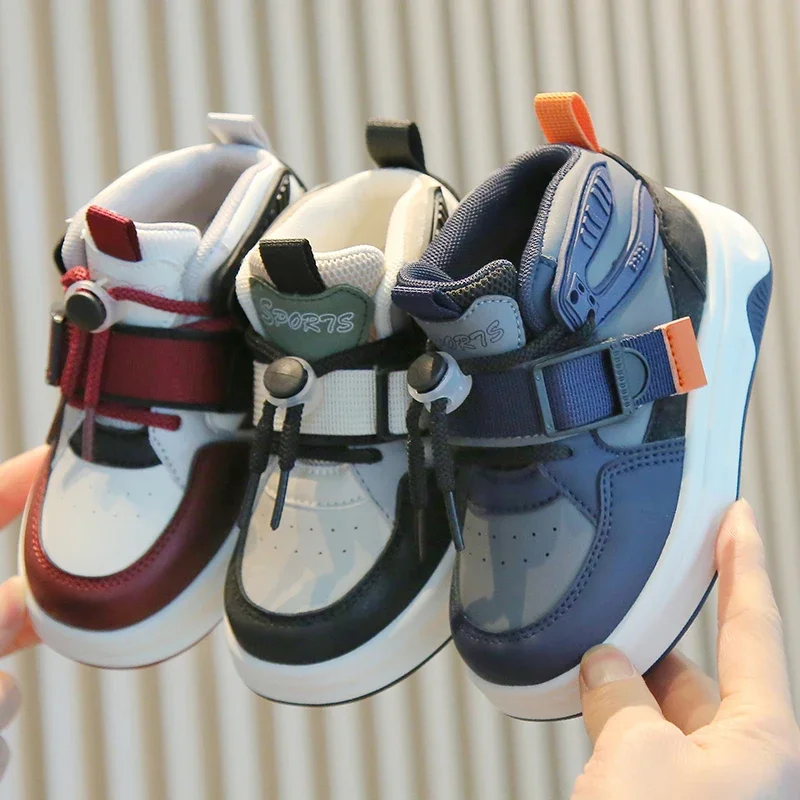Children High-top Basketball Shoes Chunky Versatile Boys Girls Causal Tennis Shoes Unisex School Kids Non-slip Running Sneakers
Children High-top Basketball Shoes Chunky Versatile Boys Girls Causal Tennis Shoes Unisex School Kids Non-slip Running Sneakers