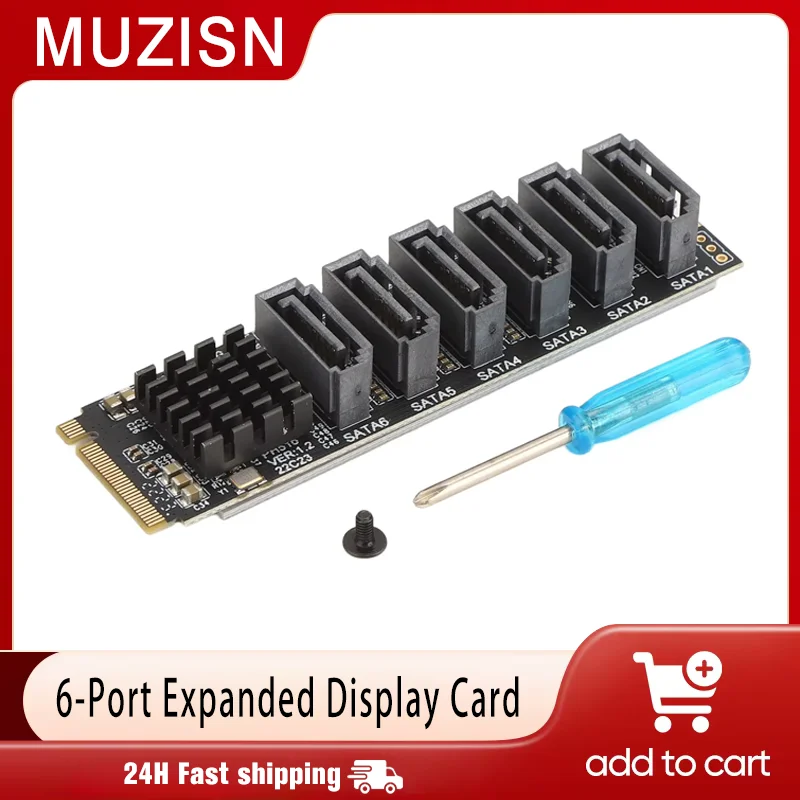 6-портовая плата расширения M.2 NVME M-Key PCIE 3.0 к SATA, 6 Гбит/с, расширенный жесткий диск NAS, адаптер PCI-E, переходная карта ASM1166 PM
6-портовая плата расширения M.2 NVME M-Key PCIE 3.0 к SATA, 6 Гбит/с, расширенный жесткий диск NAS, адаптер PCI-E, переходная карта ASM1166 PM