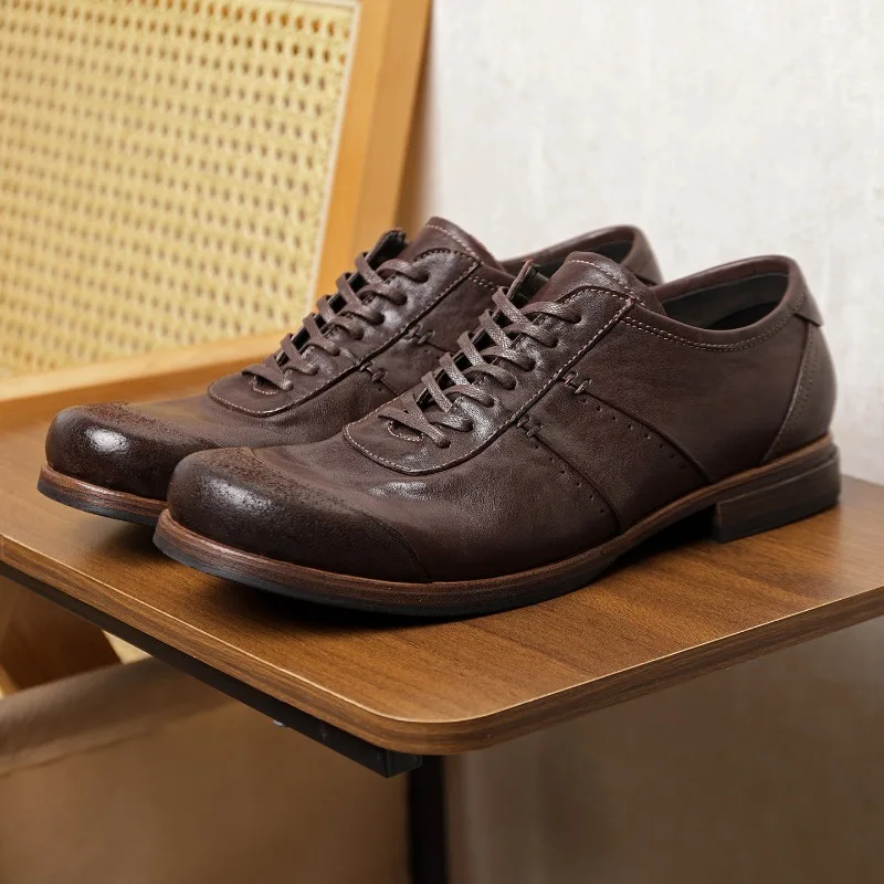 New Washed Horseskin Breathable Vintage Casual Leather Shoes Men's Oxfords Thick Sole Outdoor Genuine Leather Male Shoes
New Washed Horseskin Breathable Vintage Casual Leather Shoes Men's Oxfords Thick Sole Outdoor Genuine Leather Male Shoes