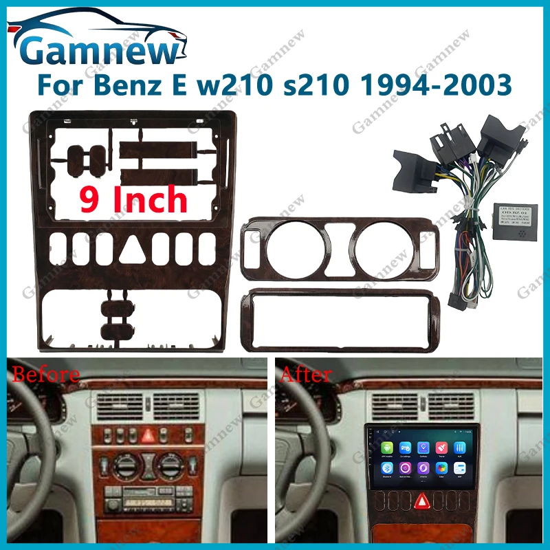 9 Inch Car Frame Fascia Canbus Box Adapter Radio Fitting Panel Kit For Benz E-Class W210 S210 1994-2003
9 Inch Car Frame Fascia Canbus Box Adapter Radio Fitting Panel Kit For Benz E-Class W210 S210 1994-2003