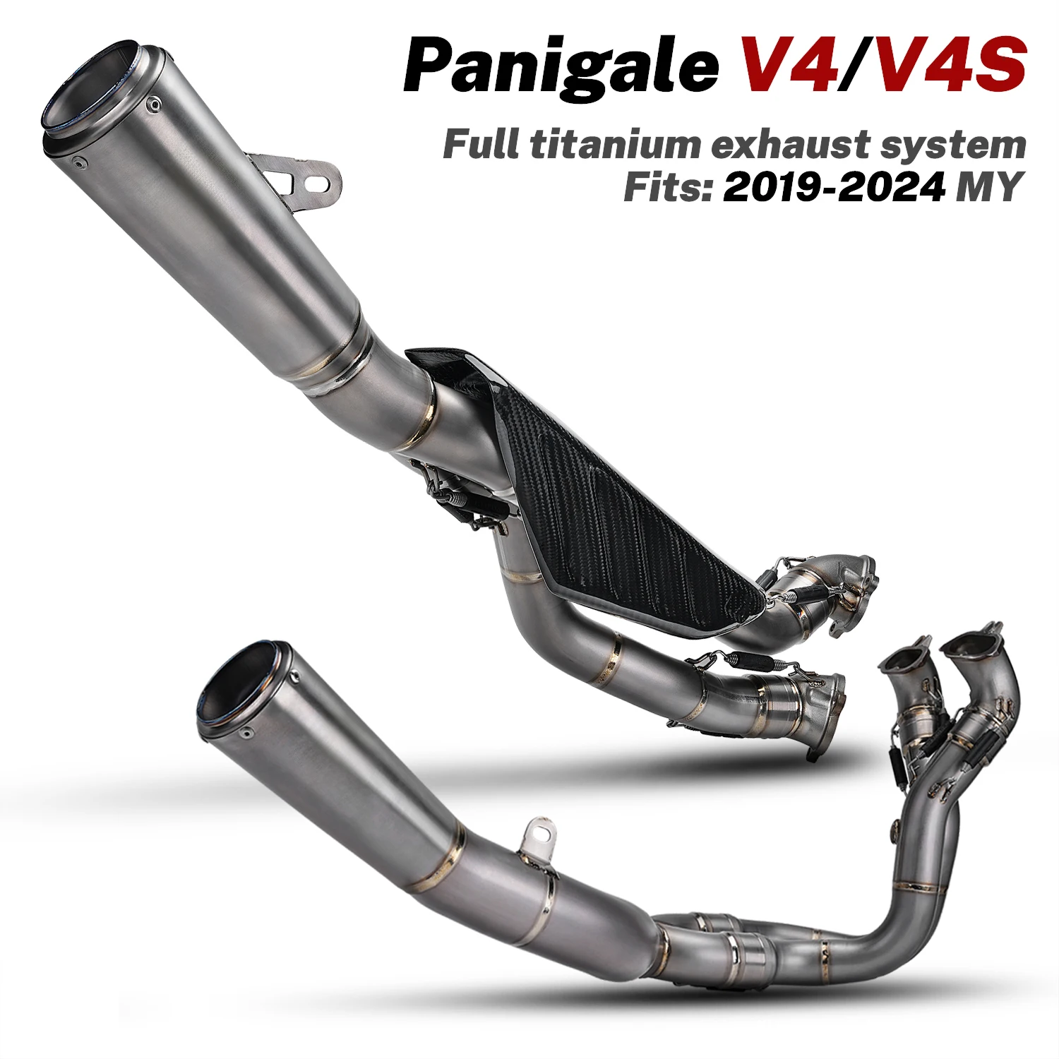 Titanium full exhaust system with Carbon Fiber Heat Shield Cover S1-GP For Panigale V4 Streetfighter V4 SP PANIGALE V4 V4 S
Titanium full exhaust system with Carbon Fiber Heat Shield Cover S1-GP For Panigale V4 Streetfighter V4 SP PANIGALE V4 V4 S