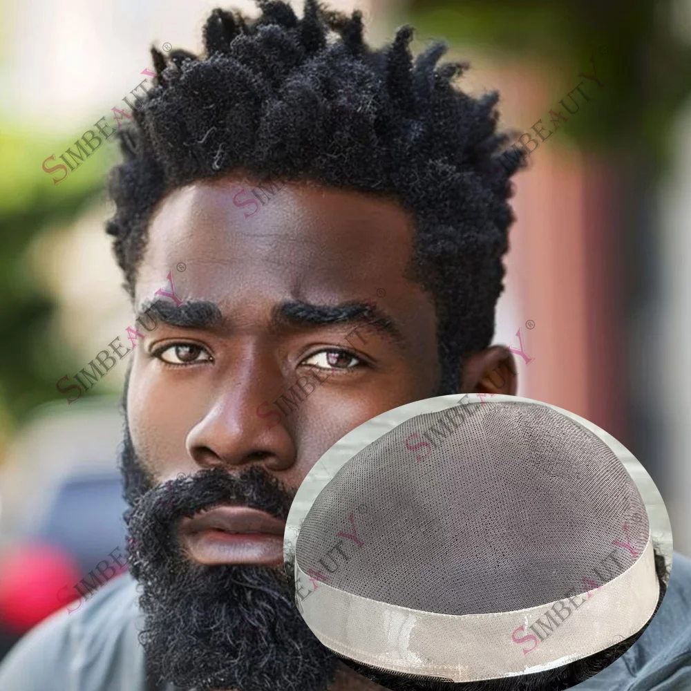 Undetected European 4mm 6mm Afro Curly Men Toupee Prosthesis Super Durable Fine Mono Base Jet Black Kinky Curl Natural Frontline
Undetected European 4mm 6mm Afro Curly Men Toupee Prosthesis Super Durable Fine Mono Base Jet Black Kinky Curl Natural Frontline