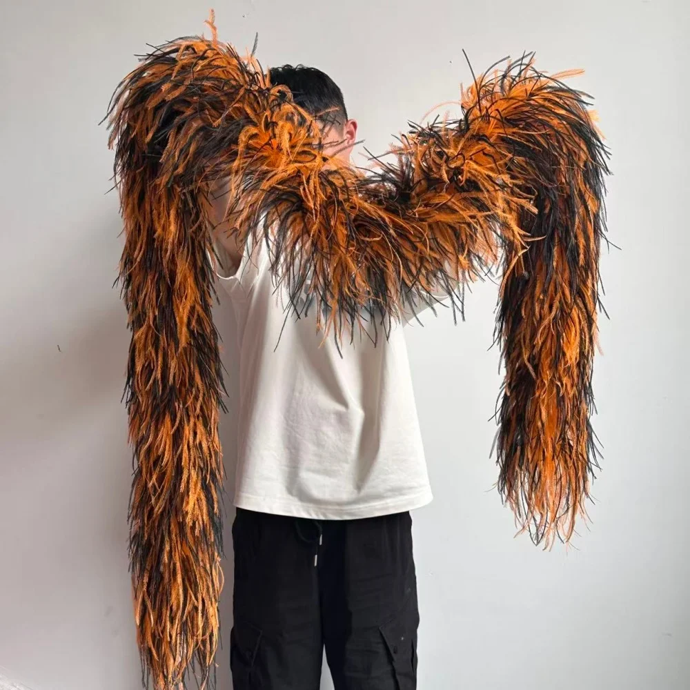 Two Colors Ostrich feather boa Scarf 1 Meters Ostrich Feathers Trims for Wedding Party Clothing Sewing accessory Multicolor
Two Colors Ostrich feather boa Scarf 1 Meters Ostrich Feathers Trims for Wedding Party Clothing Sewing accessory Multicolor