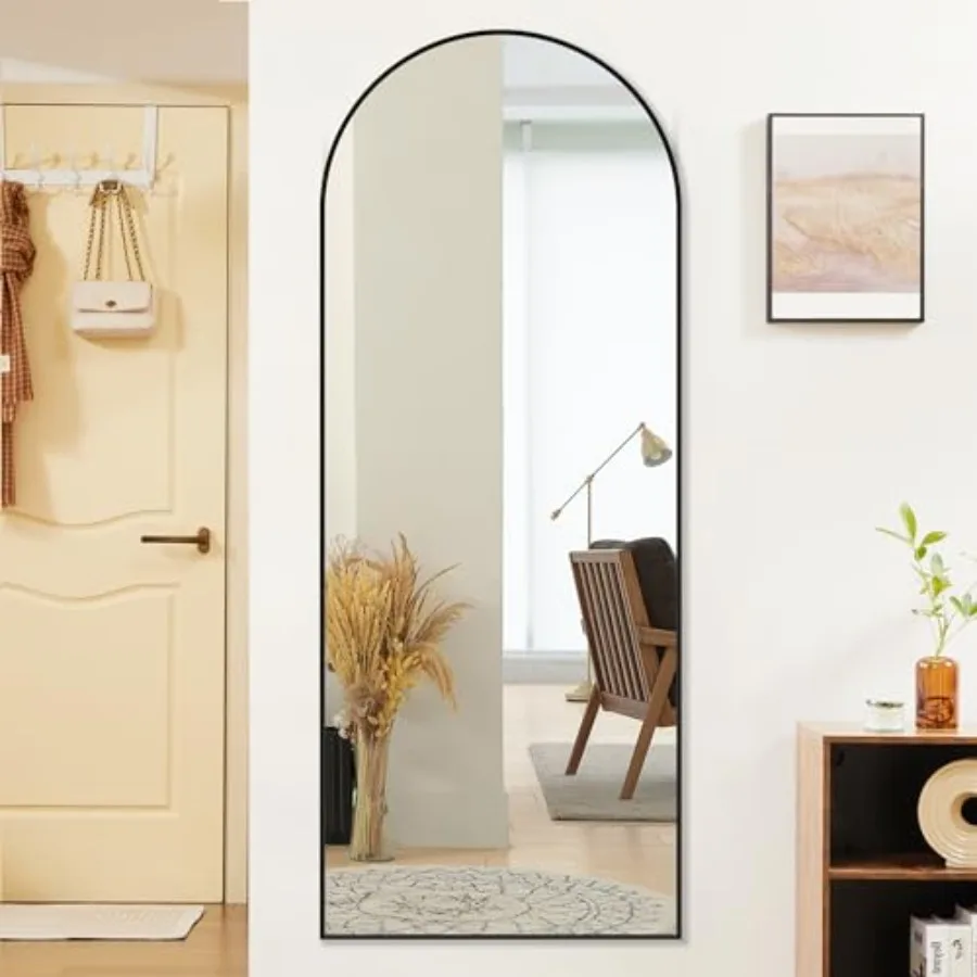 Arched Mirror Full Length 21.6"x64" for Bedroom Full Body Mirror with Stand Hanging or Leaning for Wall Aluminum Alloy Thin Fra
Arched Mirror Full Length 21.6"x64" for Bedroom Full Body Mirror with Stand Hanging or Leaning for Wall Aluminum Alloy Thin Fra