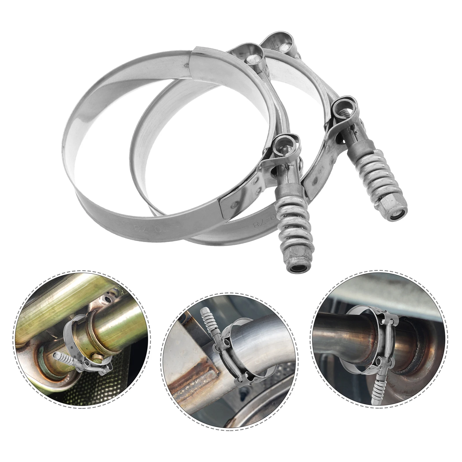 2pcs Stainless Steel T Bolt Hose Clamps Heavy Duty Automotive Radiator Air Conditioning Water Pipe Clamps Spring Loaded
2pcs Stainless Steel T Bolt Hose Clamps Heavy Duty Automotive Radiator Air Conditioning Water Pipe Clamps Spring Loaded