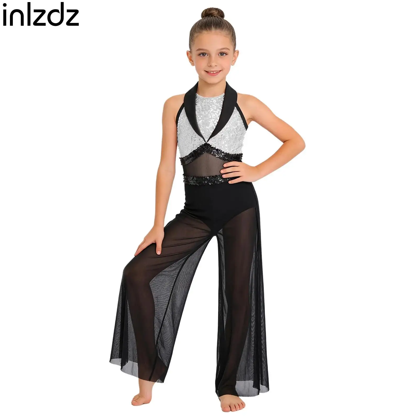 Kids Girl Modern Lyrical Dance Performance Jumpsuit Sheer Mesh Briefs Bodysuit Ballet Acrobatics Gymnastics Skating Jazz Costume
Kids Girl Modern Lyrical Dance Performance Jumpsuit Sheer Mesh Briefs Bodysuit Ballet Acrobatics Gymnastics Skating Jazz Costume