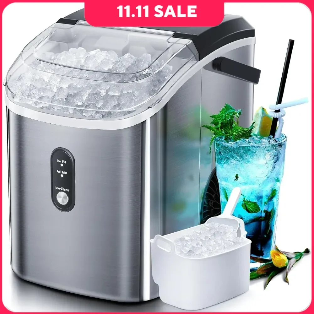 Portable Ice Maker with Ice Scoop, Countertop with Soft Chewable 34Lbs/24H, One-Click Operation Self-Cleaning, Ice Makers
Portable Ice Maker with Ice Scoop, Countertop with Soft Chewable 34Lbs/24H, One-Click Operation Self-Cleaning, Ice Makers