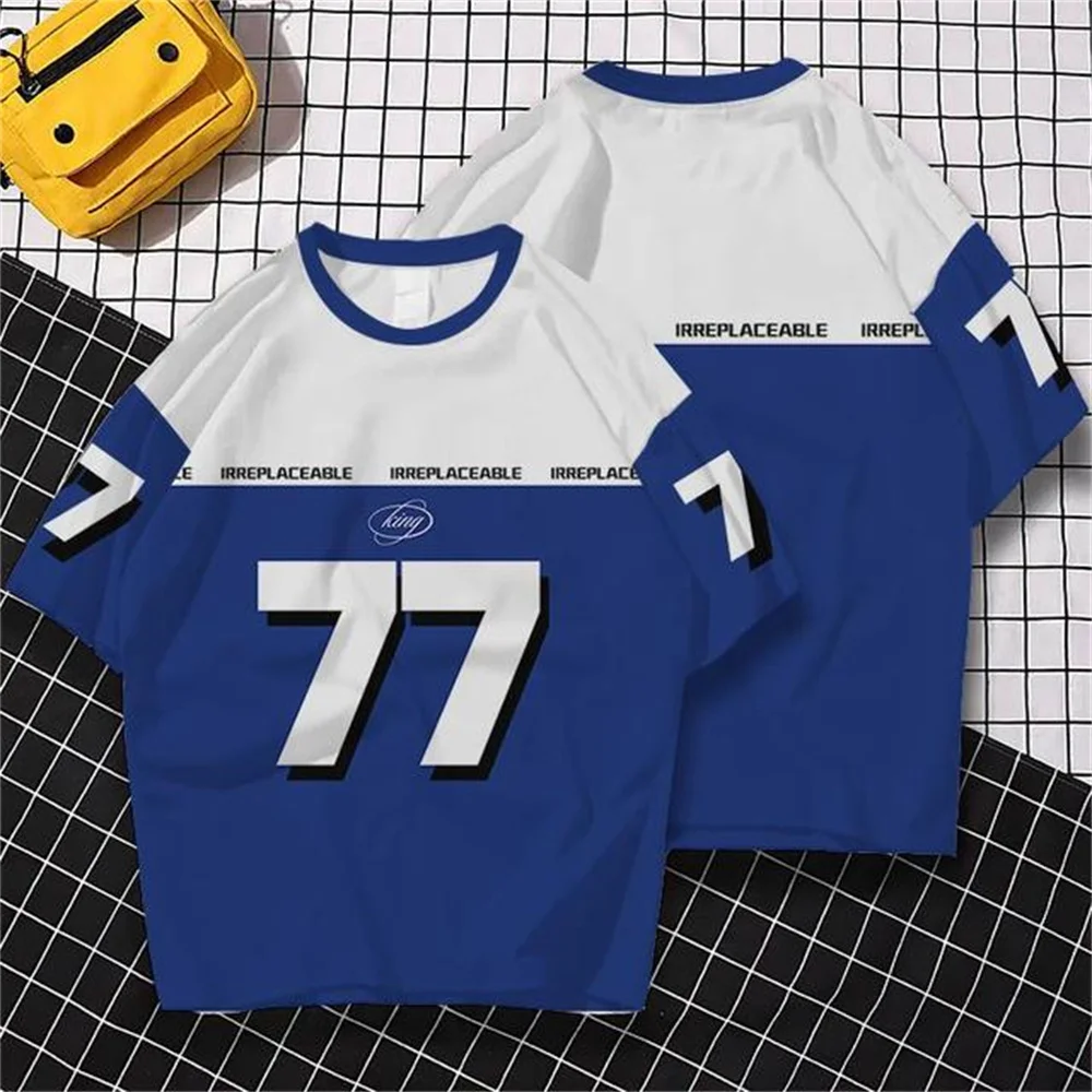 Number Letter Printed Jersey T-Shirt Fan Culture Shirt Men's T-Shirt Street Short Sleeved High Street Hip Hop Oversize T Shirt
Number Letter Printed Jersey T-Shirt Fan Culture Shirt Men's T-Shirt Street Short Sleeved High Street Hip Hop Oversize T Shirt