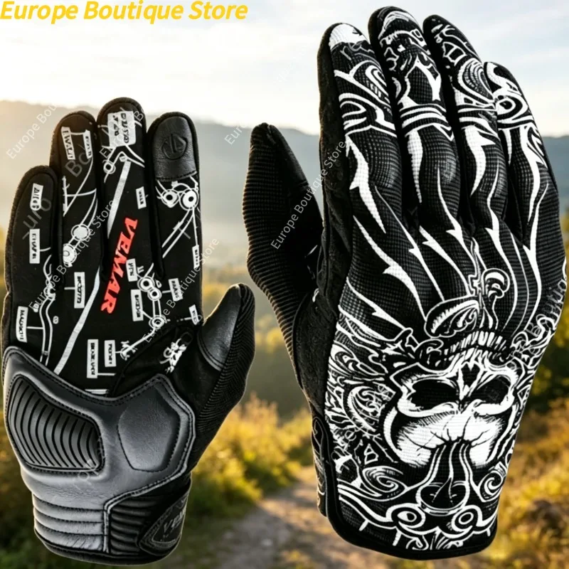 Vintage Skull Motorcycle Gloves Men Summer Breathable Touch Screen For Motorbike Motocross MTB Cycling Retro Riding
Vintage Skull Motorcycle Gloves Men Summer Breathable Touch Screen For Motorbike Motocross MTB Cycling Retro Riding
