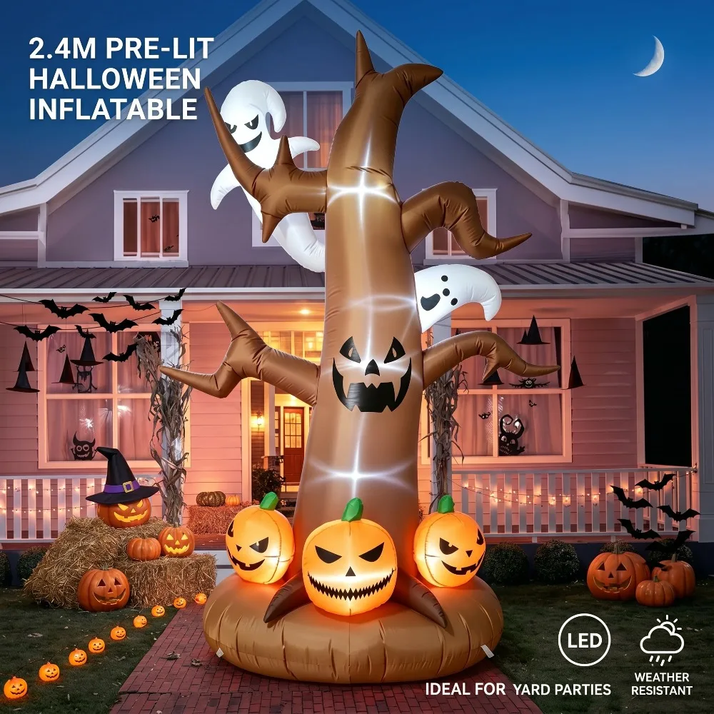2.4-Meter Inflatable Halloween Ghost Tree Decoration with LED Lights, Pumpkins, Ghosts, and Dead Trees—Outdoor Garden Party Prop
2.4-Meter Inflatable Halloween Ghost Tree Decoration with LED Lights, Pumpkins, Ghosts, and Dead Trees—Outdoor Garden Party Prop