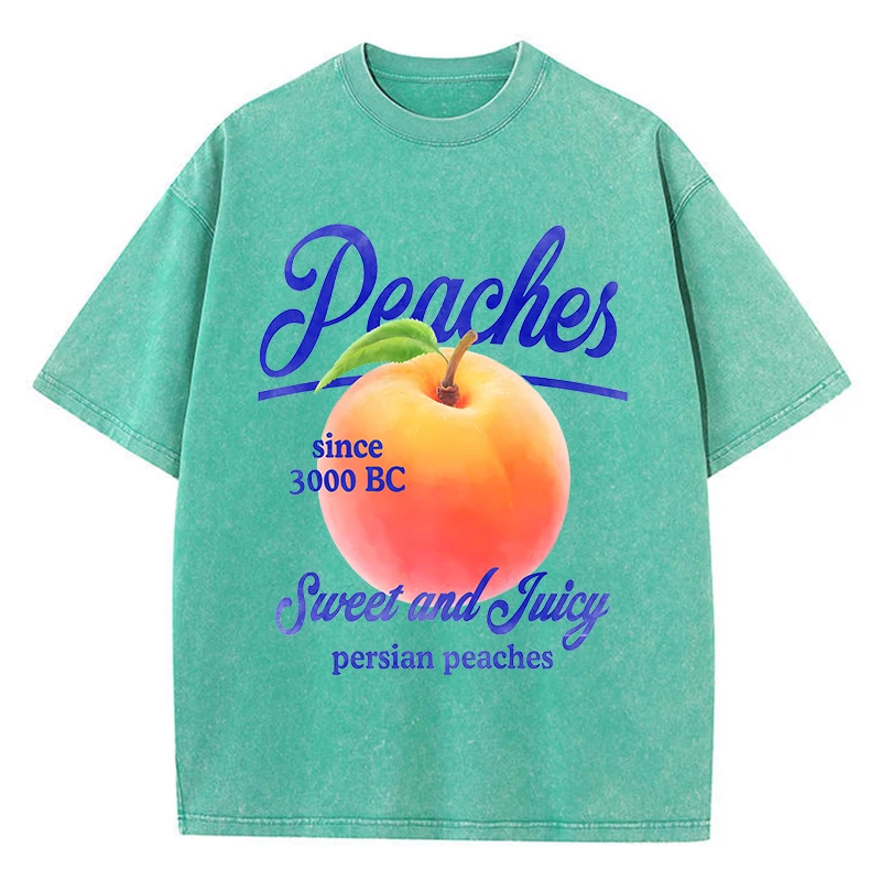 Peaches Persian Peache Printed Washed T-Shirts Women Cotton T Shirt Distressed O-Neck Comfortable Tops Summer Womans Clothes 
Peaches Persian Peache Printed Washed T-Shirts Women Cotton T Shirt Distressed O-Neck Comfortable Tops Summer Womans Clothes