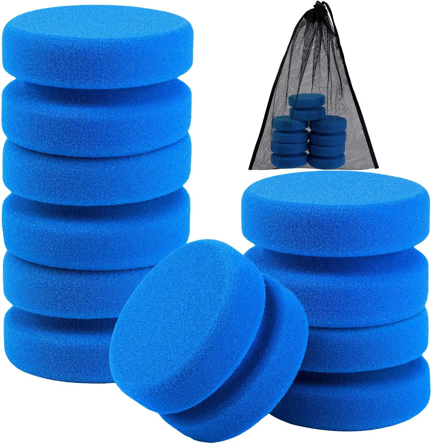 6 Pack Round Sponge Applicators for Car Waxing and Art Crafts with Mesh Storage Bag, 3.1 Inches Blue
6 Pack Round Sponge Applicators for Car Waxing and Art Crafts with Mesh Storage Bag, 3.1 Inches Blue