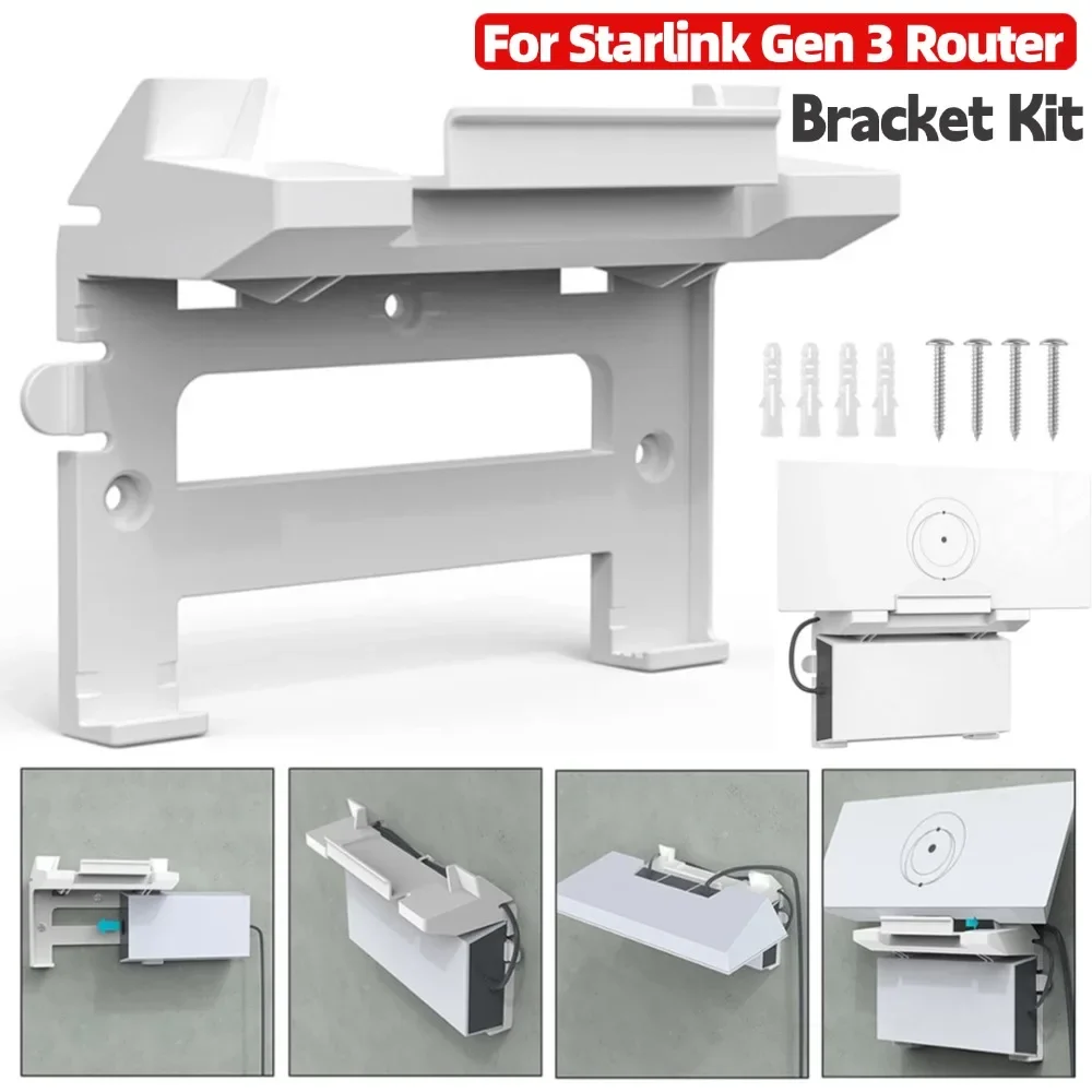 For Starlink Gen 3 Router Power Wall Mount Bracket Mounting Space Saving Satellite Internet Holder Plastic Installation Support
For Starlink Gen 3 Router Power Wall Mount Bracket Mounting Space Saving Satellite Internet Holder Plastic Installation Support