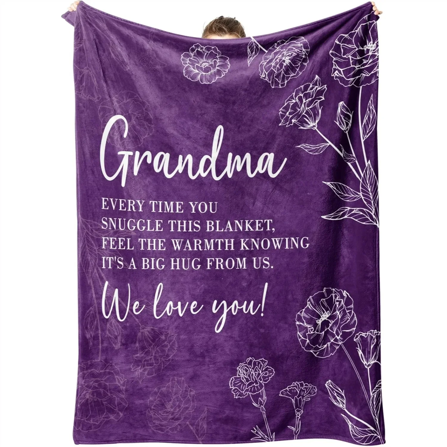 Soft Throw Blanket for Grandma, 50x60 Purple, Birthday Gift from Grandkids
Soft Throw Blanket for Grandma, 50x60 Purple, Birthday Gift from Grandkids
