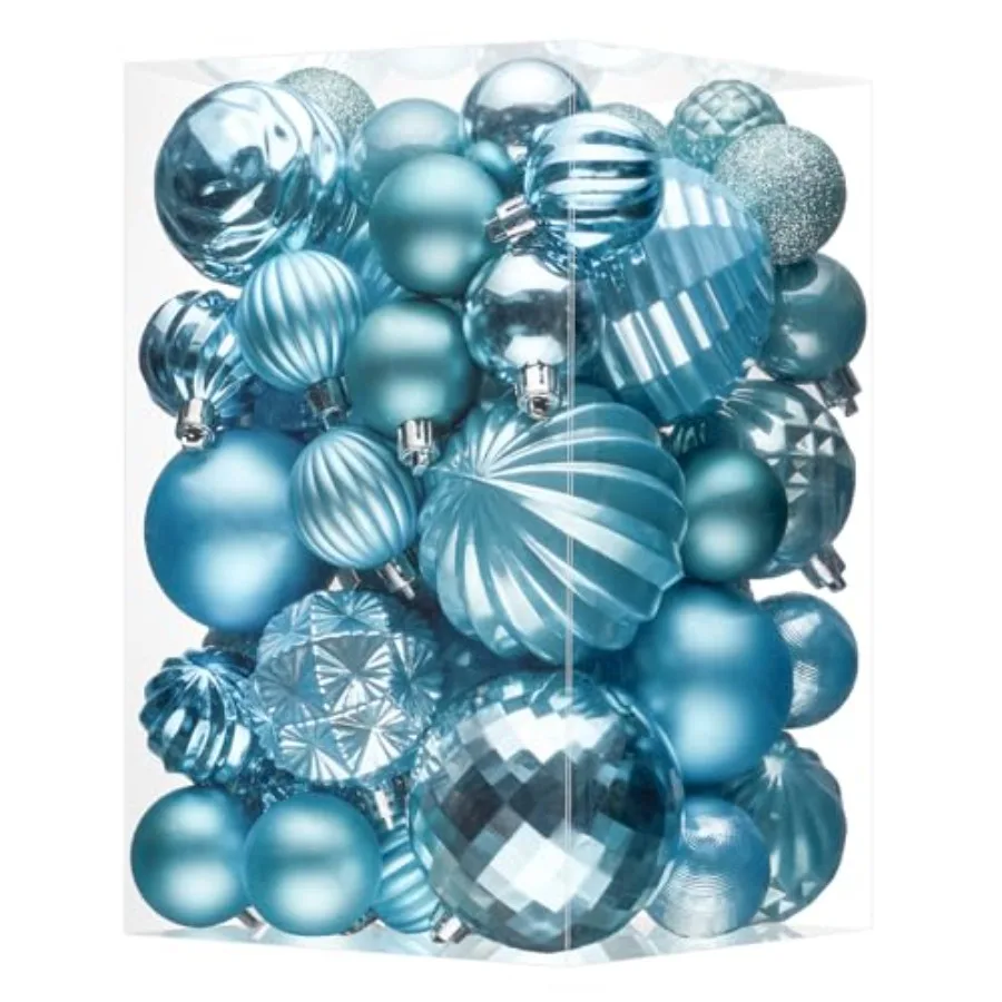 Christmas Tree Ornaments Set, 47 Pack Assorted Shatterproof Hanging Balls Decorations, Plastic Bulbs Bulk with Lanyard for Home
Christmas Tree Ornaments Set, 47 Pack Assorted Shatterproof Hanging Balls Decorations, Plastic Bulbs Bulk with Lanyard for Home